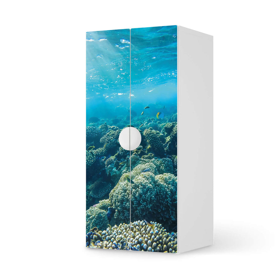 Möbelfolie Underwater World - IKEA Smastad Schrank - 2 große Türen  - weiss