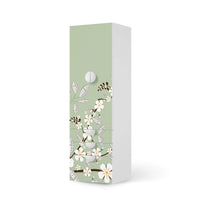 Klebefolie White Blossoms - IKEA Smastad kombiniert - 3 Schubladen und 2 große Türen  - weiss