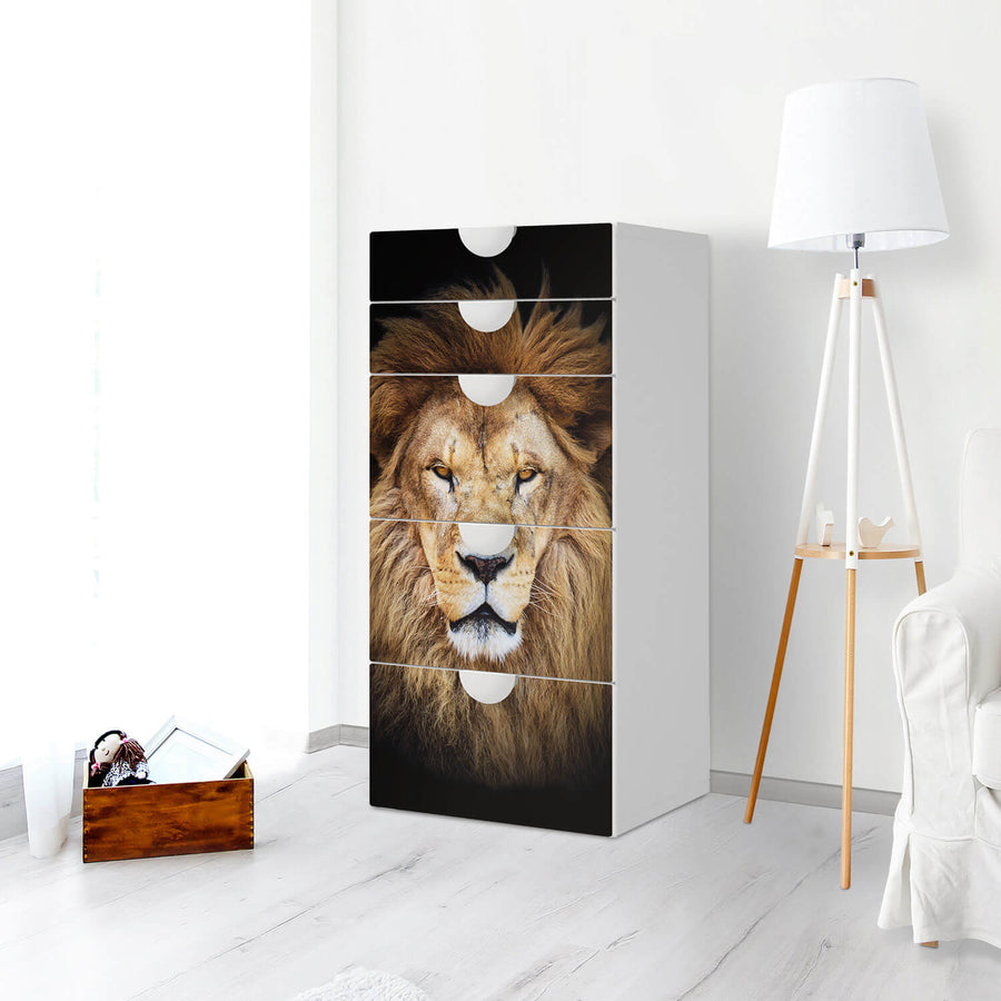 Möbel Klebefolie Wild Eyes - IKEA Smastad Kommode - 5 Schubladen - Kinderzimmer
