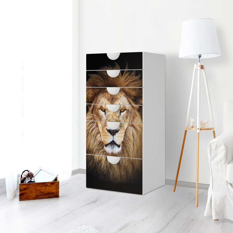 Klebefolie für Möbel Wild Eyes - IKEA Smastad Kommode - 6 Schubladen - Kinderzimmer