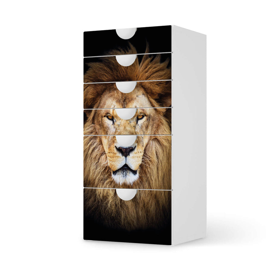 Klebefolie für Möbel Wild Eyes - IKEA Smastad Kommode - 6 Schubladen  - weiss