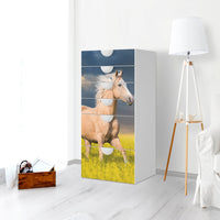 Klebefolie für Möbel Wildpferd - IKEA Smastad Kommode - 6 Schubladen - Kinderzimmer