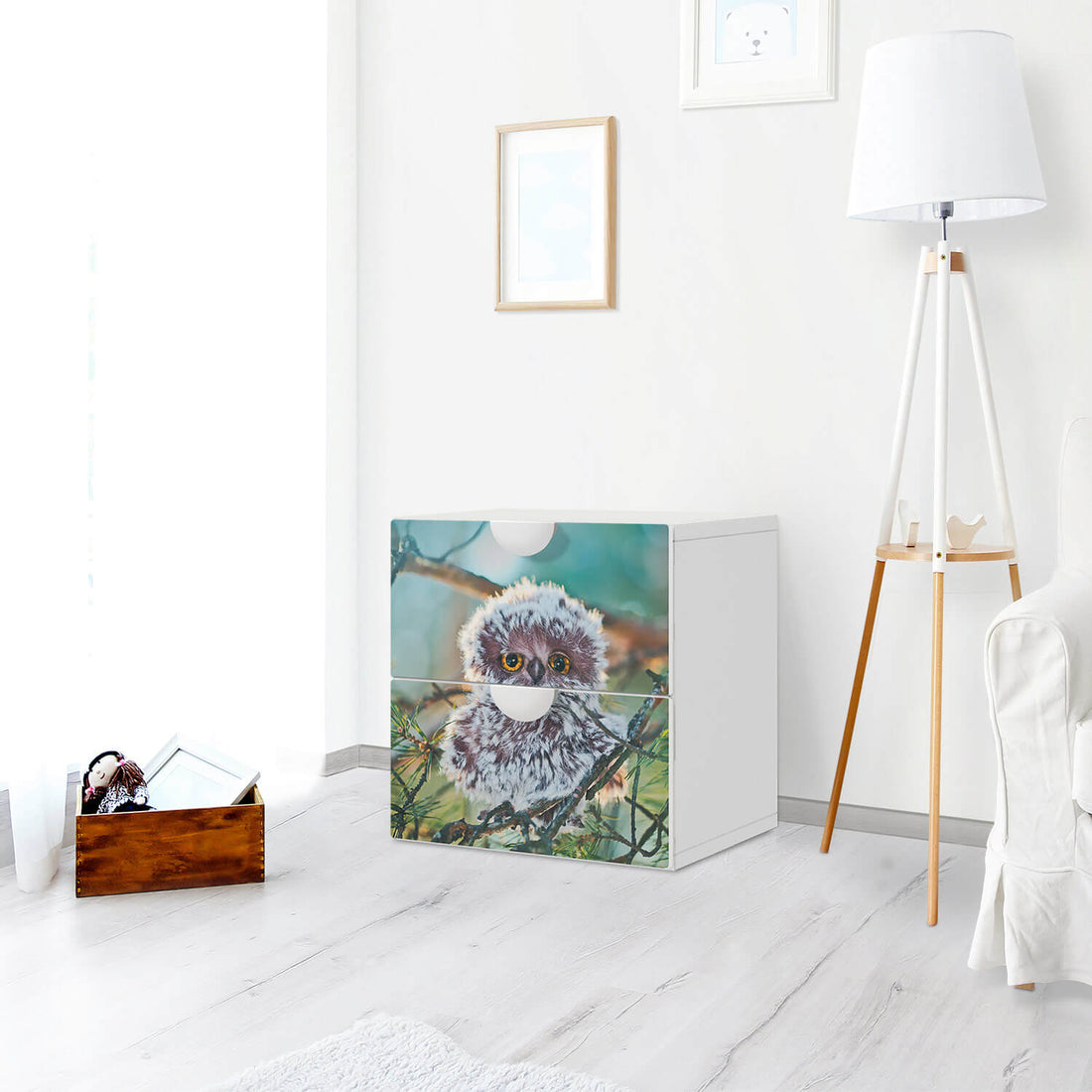 Klebefolie für Möbel Wuschel - IKEA Smastad Kommode - 2 Schubladen - Kinderzimmer