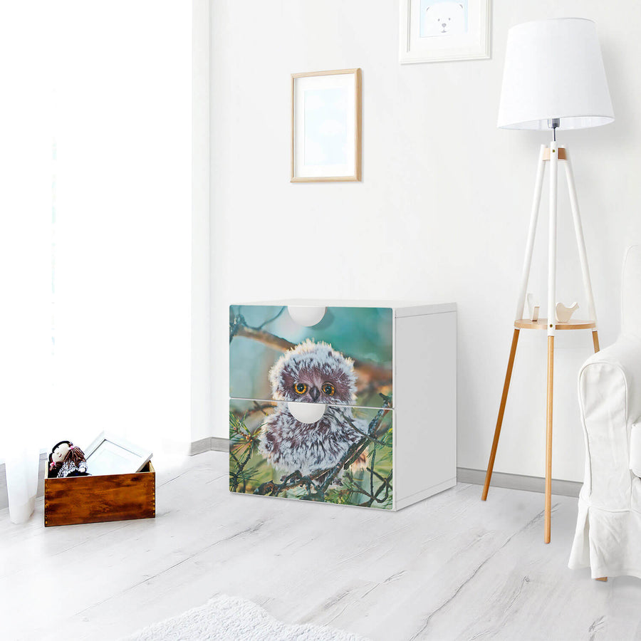 Klebefolie für Möbel Wuschel - IKEA Smastad Kommode - 2 Schubladen - Kinderzimmer