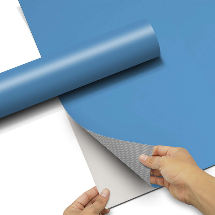 Klebefolie für Schränke - Blau Light - Hochschrank 60x80 cm - Front pds1