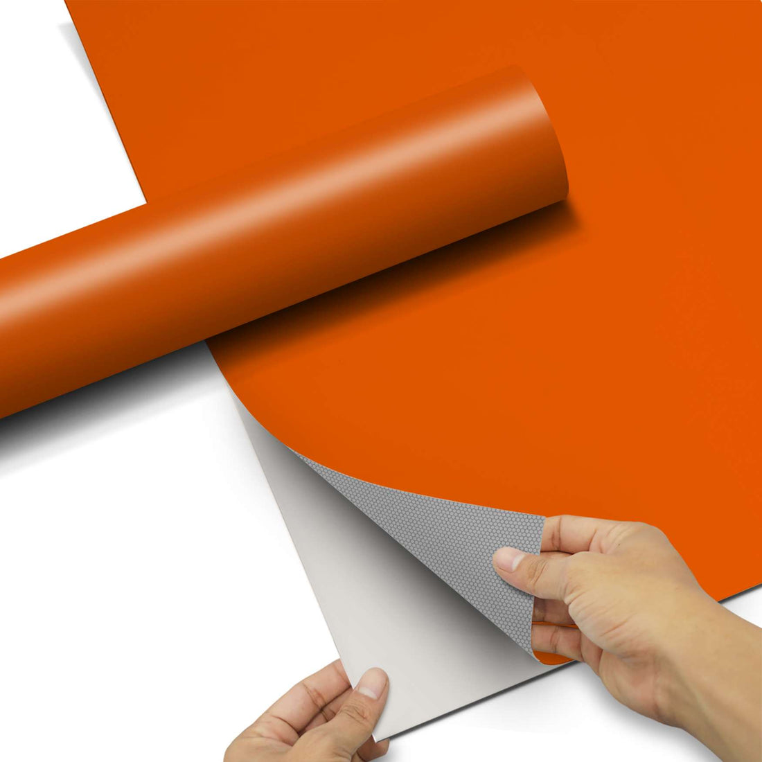 Klebefolie für Schränke - Orange Dark - Hochschrank 60x120 cm - Front pds1
