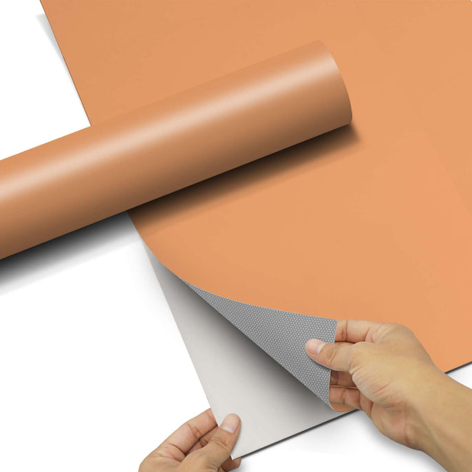 Klebefolie für Schränke - Orange Light - Hochschrank 60x120 cm - Front pds1