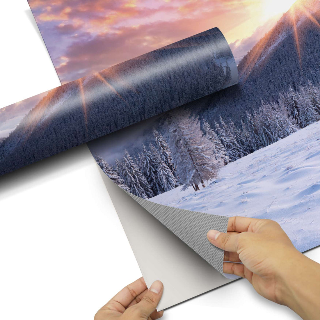 Kühlschrank Folie Zauberhafte Winterlandschaft Kühlschrank 60x180 cm - Folie pds1