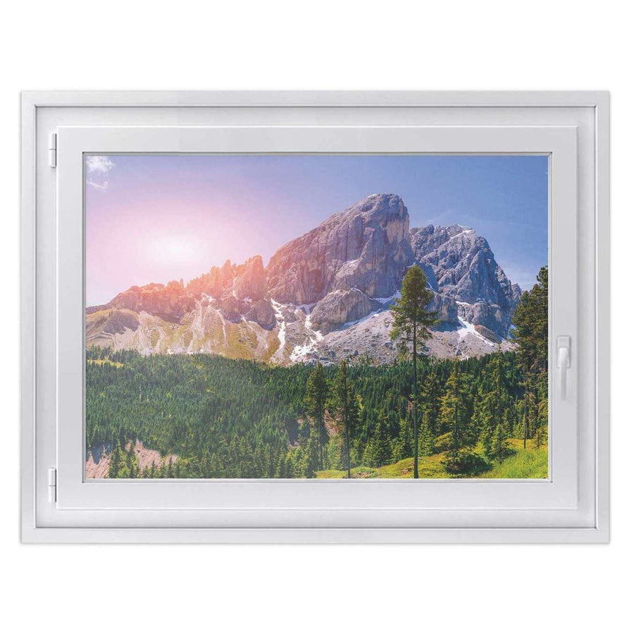 Fensterfolie [quer] -Alpenblick- Größe: 100x70 cm