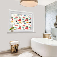 Fensterfolie [quer] - Cars - 100x70 cm - Bad