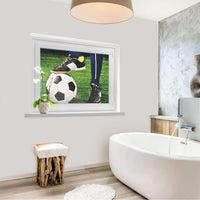 Fensterfolie [quer] - Fussballstar - 100x70 cm - Bad