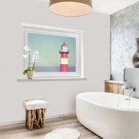 Fensterfolie [quer] - Leuchtturm - 100x70 cm - Bad