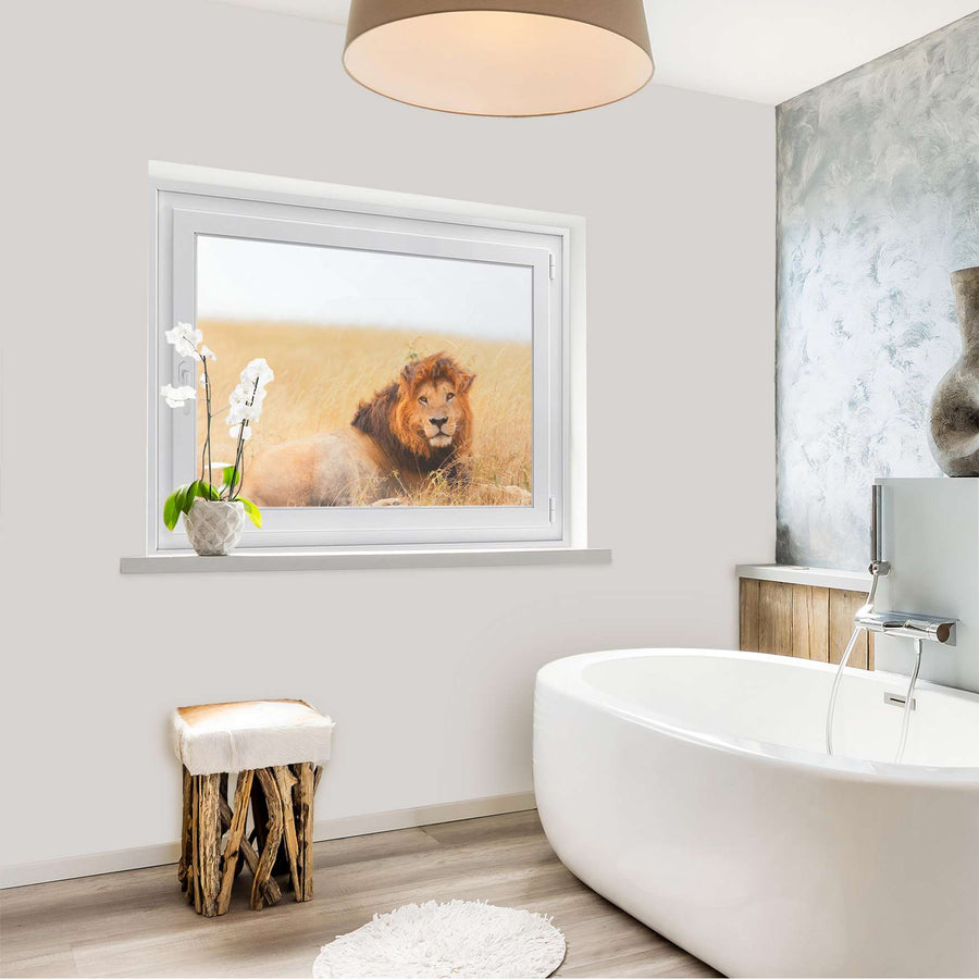 Fensterfolie [quer] - Lion King - 100x70 cm - Bad