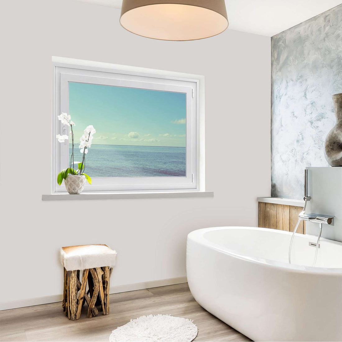 Fensterfolie [quer] - Mehr Meer - 100x70 cm - Bad