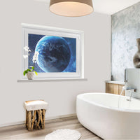 Fensterfolie [quer] - Planet Blue - 100x70 cm - Bad
