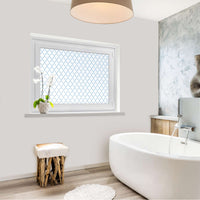 Fensterfolie [quer] - Retro Pattern - Blau - 100x70 cm - Bad
