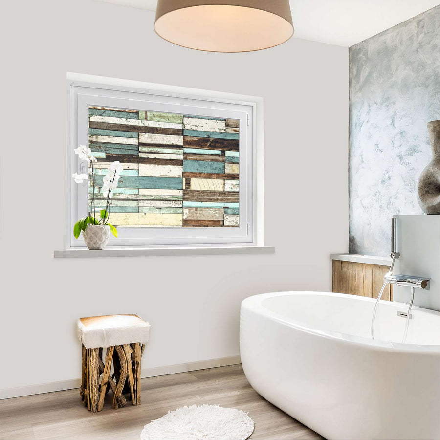 Fensterfolie [quer] - Schiffsbruch - 100x70 cm - Bad