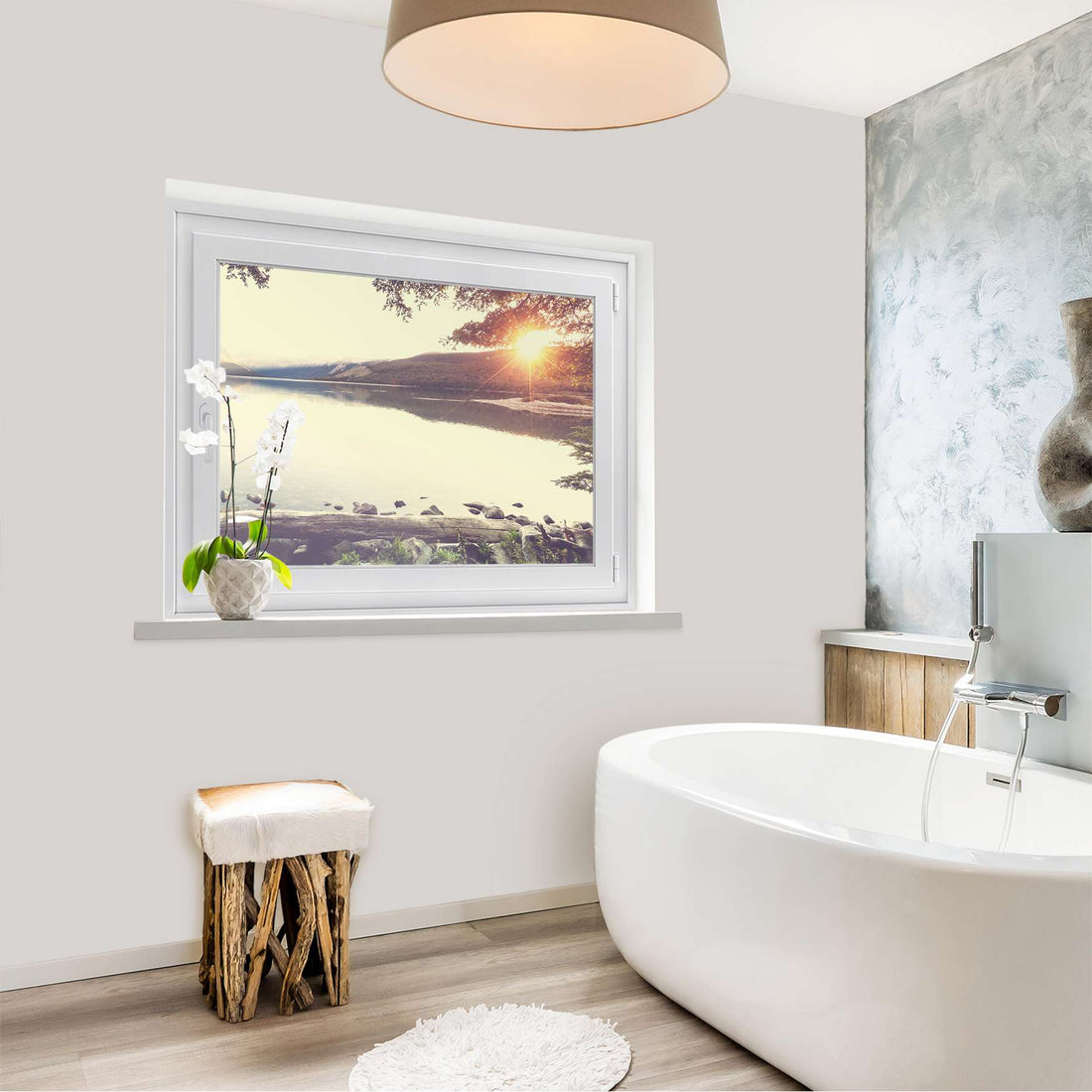 Fensterfolie [quer] - Seaside Dreams - 100x70 cm - Bad