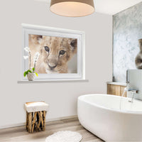 Fensterfolie [quer] - Simba - 100x70 cm - Bad