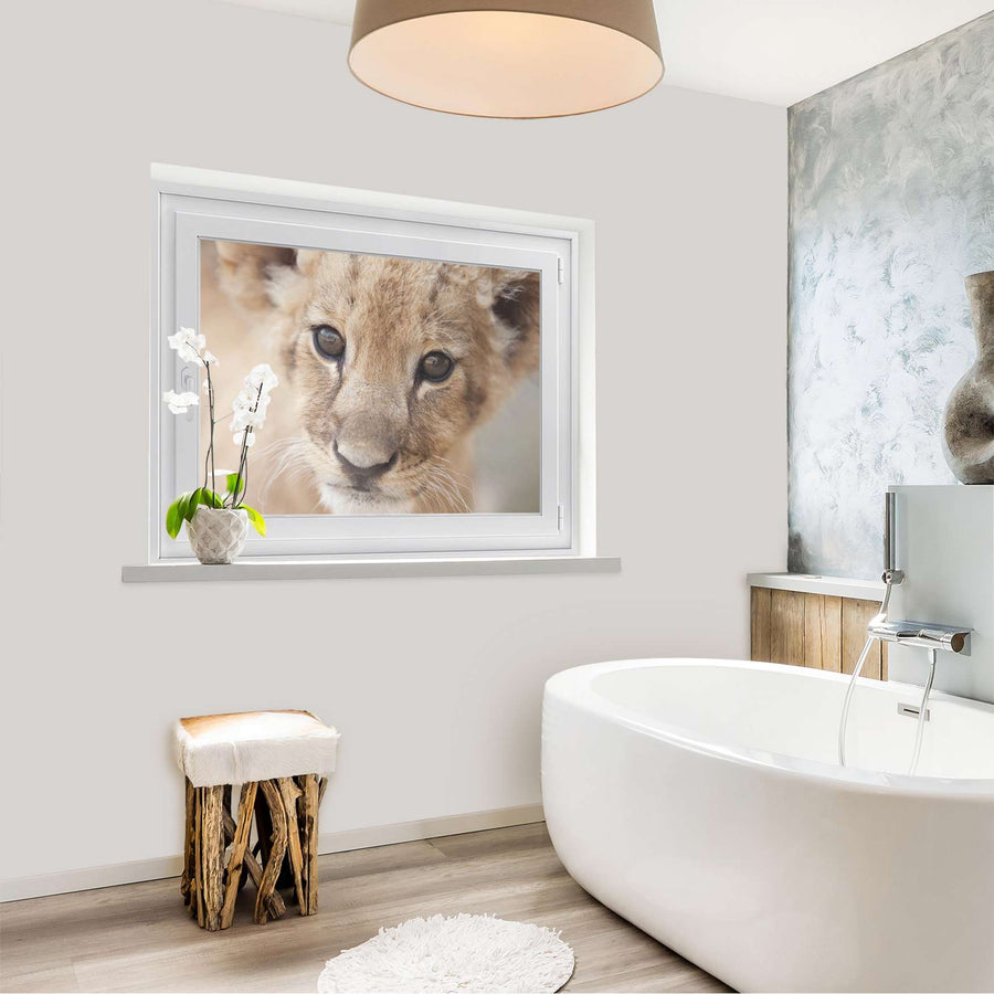 Fensterfolie [quer] - Simba - 100x70 cm - Bad