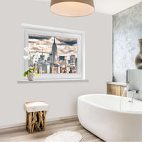 Fensterfolie [quer] - Skyline NYC - 100x70 cm - Bad