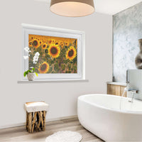 Fensterfolie [quer] - Sunflowers - 100x70 cm - Bad