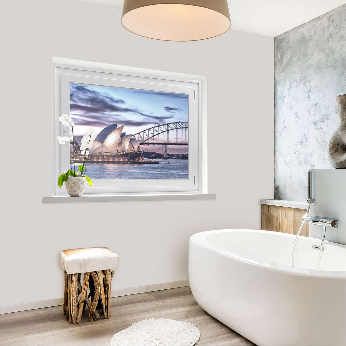 Fensterfolie [quer] - Sydney - 100x70 cm - Bad