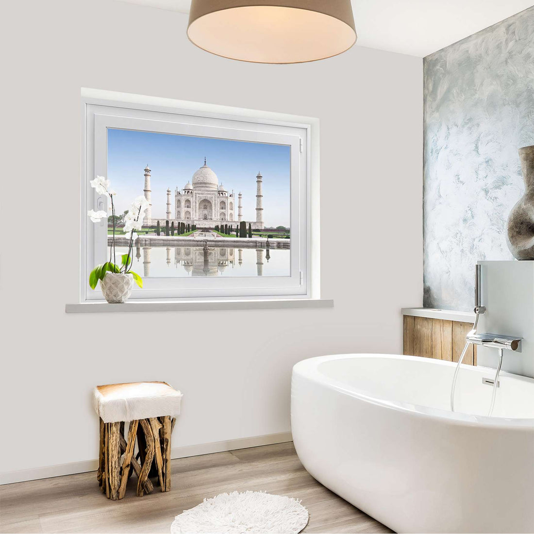 Fensterfolie [quer] - Taj Mahal - 100x70 cm - Bad