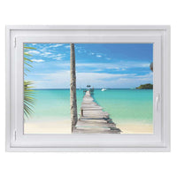 Fensterfolie [quer] -Blue Water- Größe: 100x70 cm