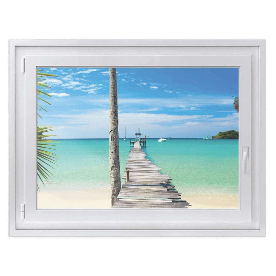 Fensterfolie [quer] -Blue Water- Größe: 100x70 cm