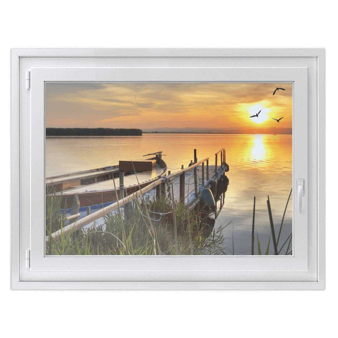 Fensterfolie [quer] -Bridge to the sun- Größe: 100x70 cm
