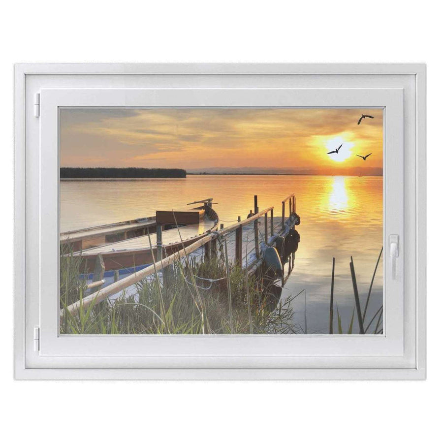 Fensterfolie [quer] -Bridge to the sun- Größe: 100x70 cm