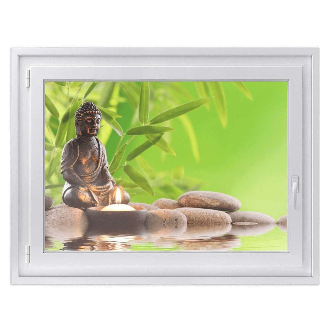Fensterfolie [quer] -Buddha Zen- Größe: 100x70 cm