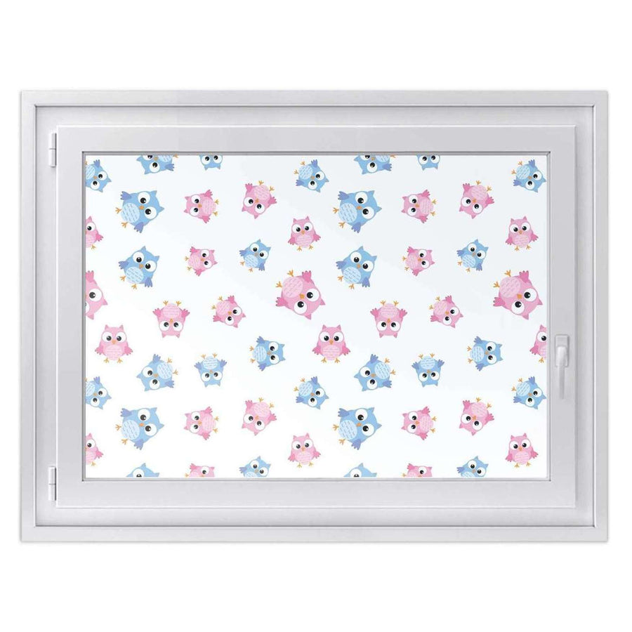 Fensterfolie [quer] -Eulenparty- Größe: 100x70 cm
