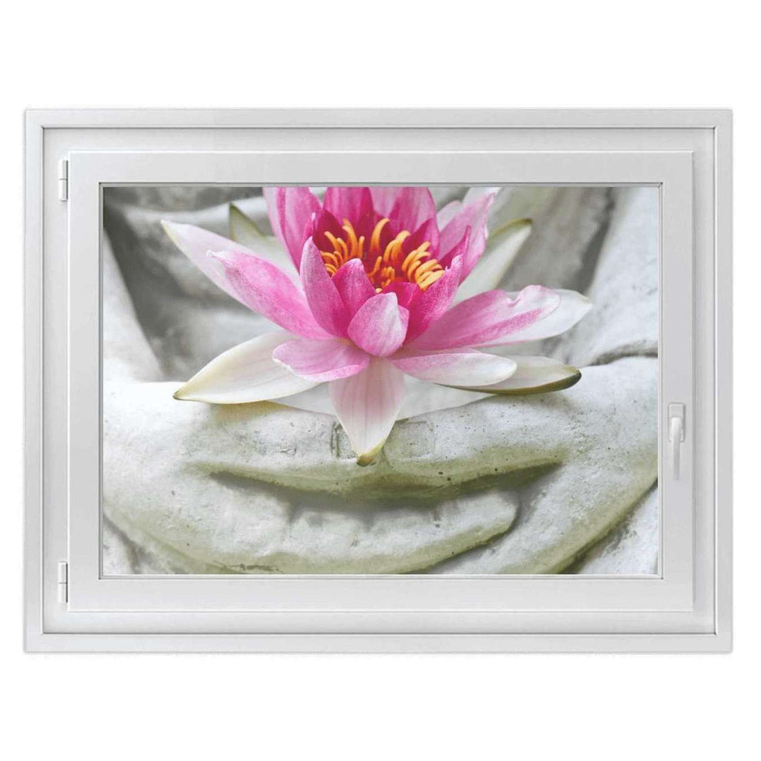 Fensterfolie [quer] -Flower Buddha- Größe: 100x70 cm
