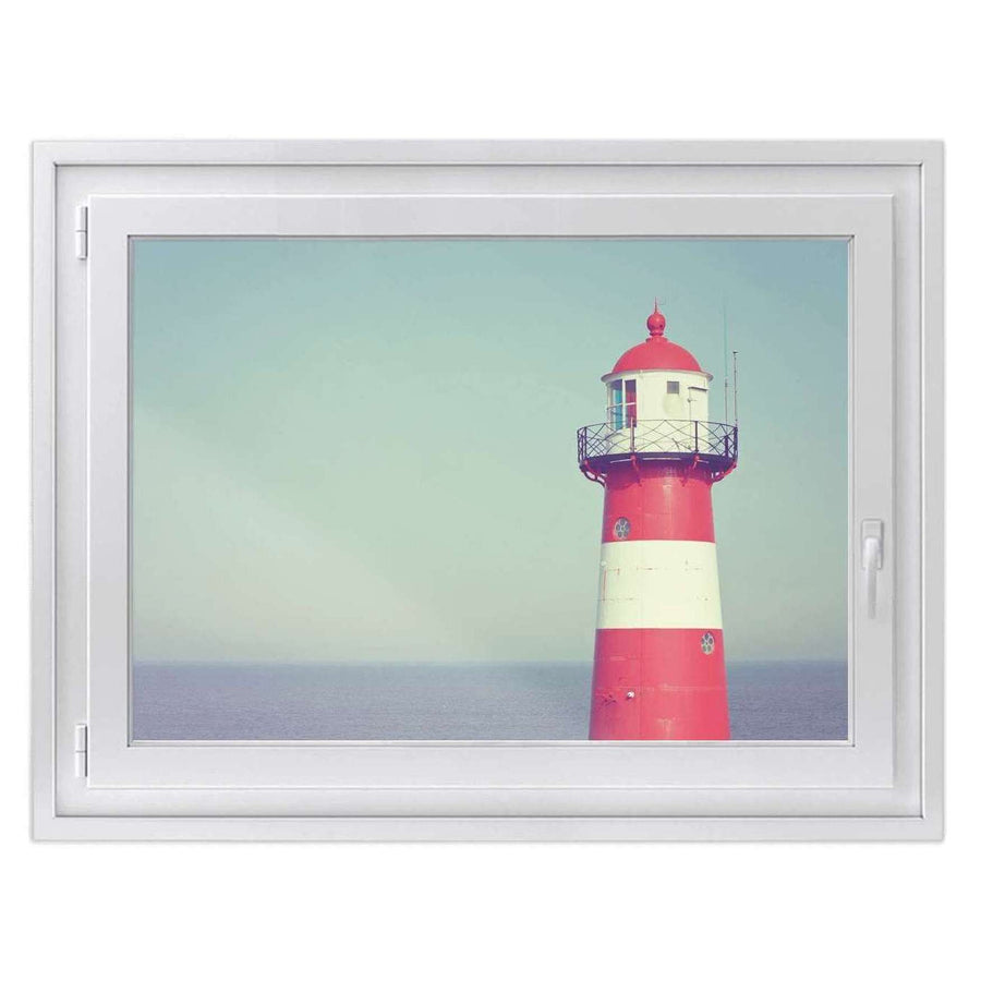 Fensterfolie [quer] -Leuchtturm- Größe: 100x70 cm