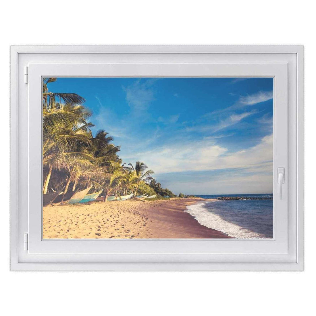 Fensterfolie [quer] -Longboat Beach- Größe: 100x70 cm