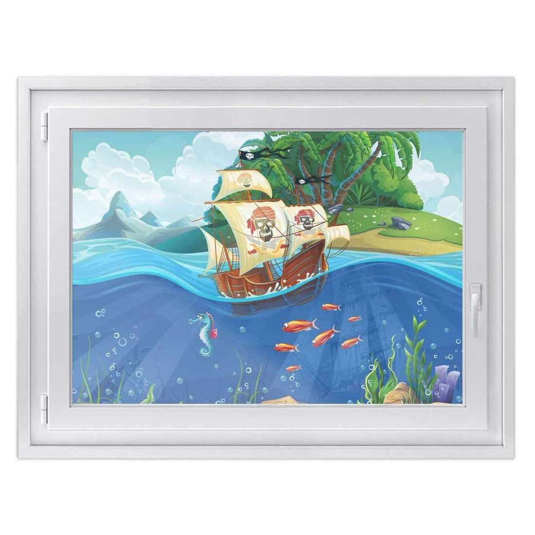 Fensterfolie [quer] -Pirates- Größe: 100x70 cm