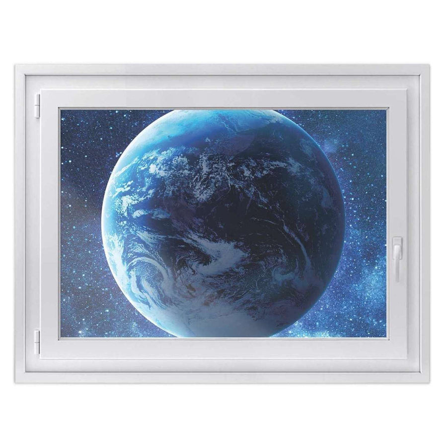 Fensterfolie [quer] -Planet Blue- Größe: 100x70 cm