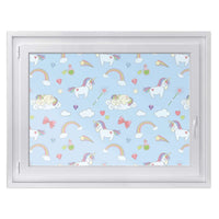Fensterfolie [quer] -Rainbow Unicorn- Größe: 100x70 cm