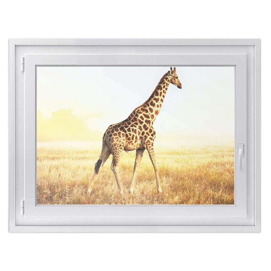 Fensterfolie [quer] -Savanna Giraffe- Größe: 100x70 cm
