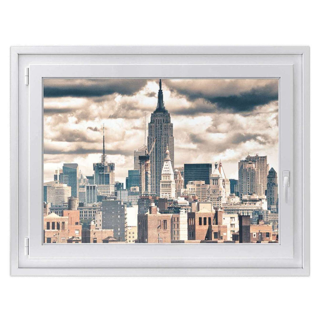 Fensterfolie [quer] -Skyline NYC- Größe: 100x70 cm