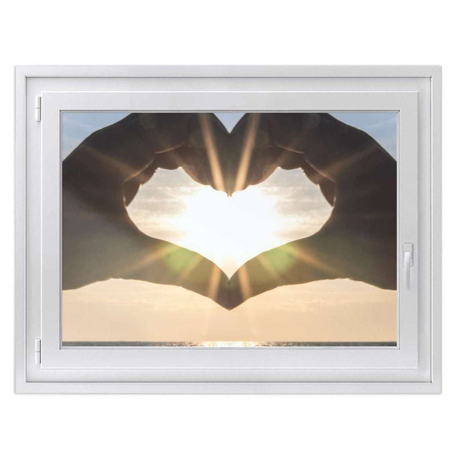 Fensterfolie [quer] -Sunny Heart- Größe: 100x70 cm