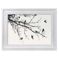 Fensterfolie [quer] -Tree and Birds 1- Größe: 100x70 cm