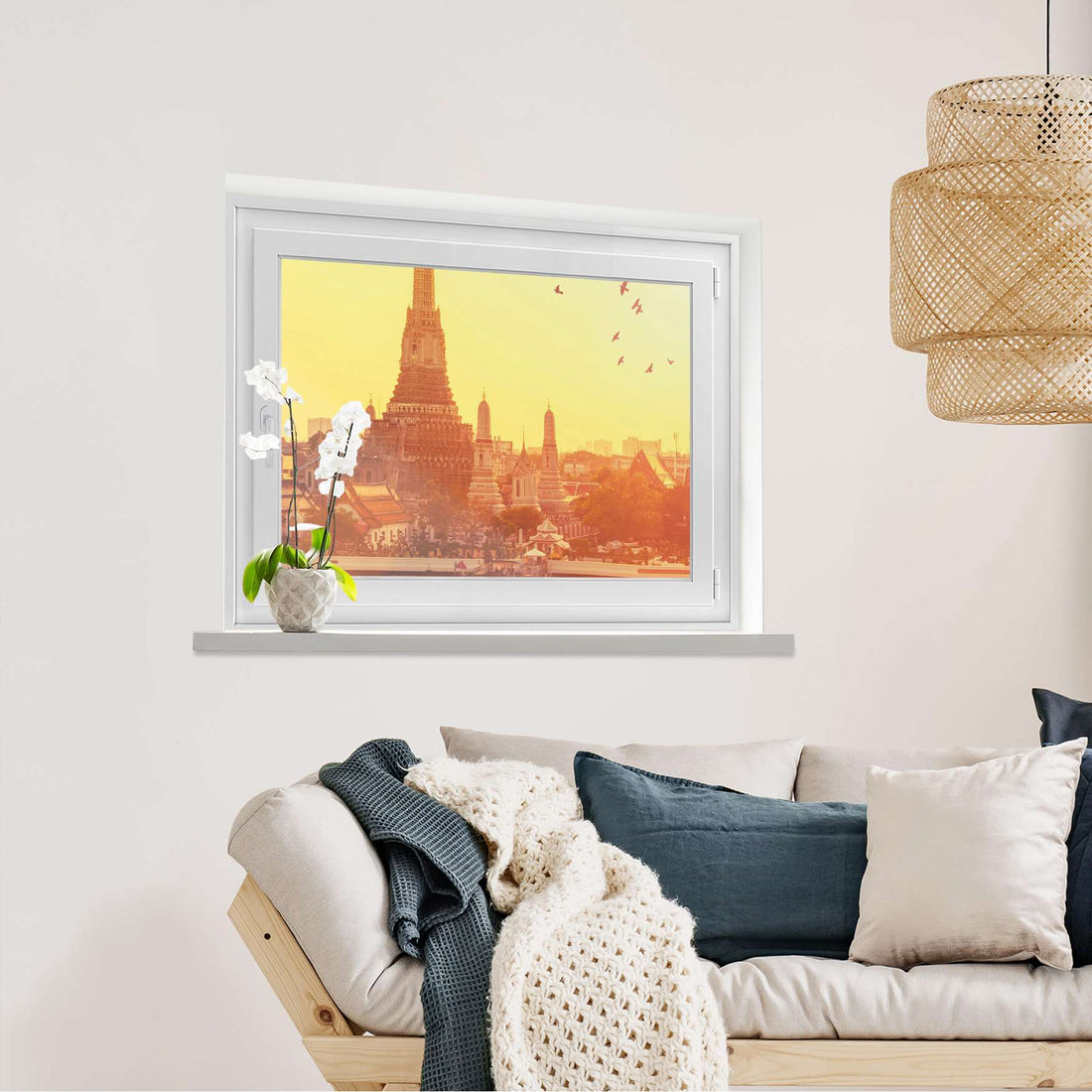Fensterfolie [quer] Bangkok Sunset  - Wohnzimmer100cm x 70cm