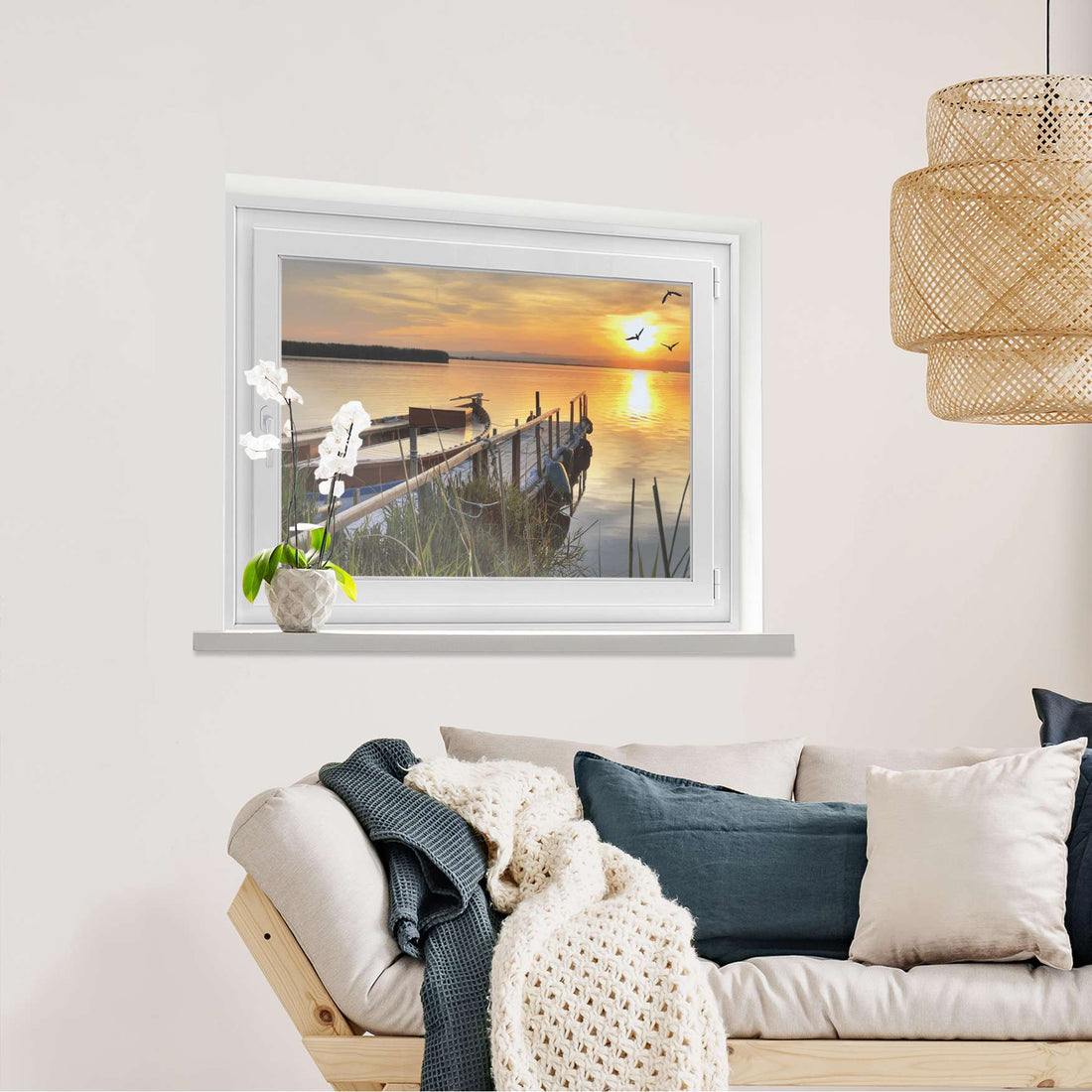 Fensterfolie [quer] Bridge to the sun  - Wohnzimmer100cm x 70cm