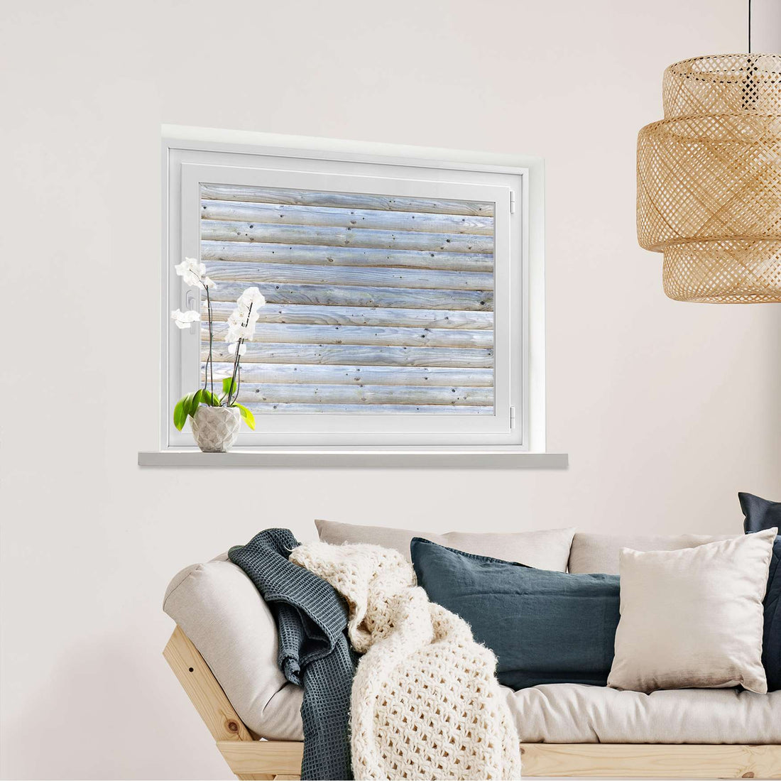 Fensterfolie [quer] Greyhound  - Wohnzimmer100cm x 70cm