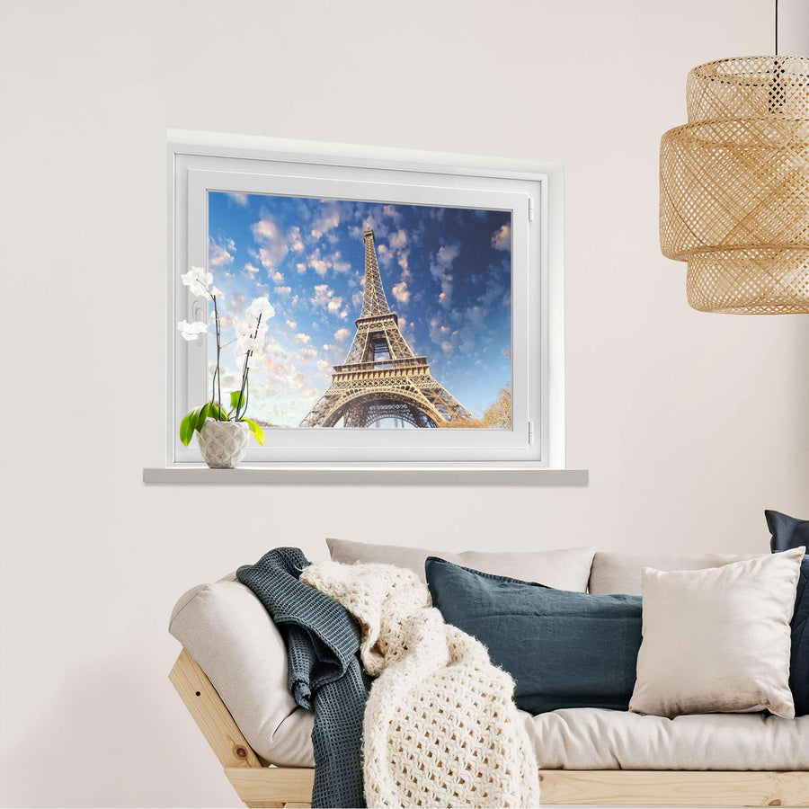 Fensterfolie [quer] La Tour Eiffel  - Wohnzimmer100cm x 70cm
