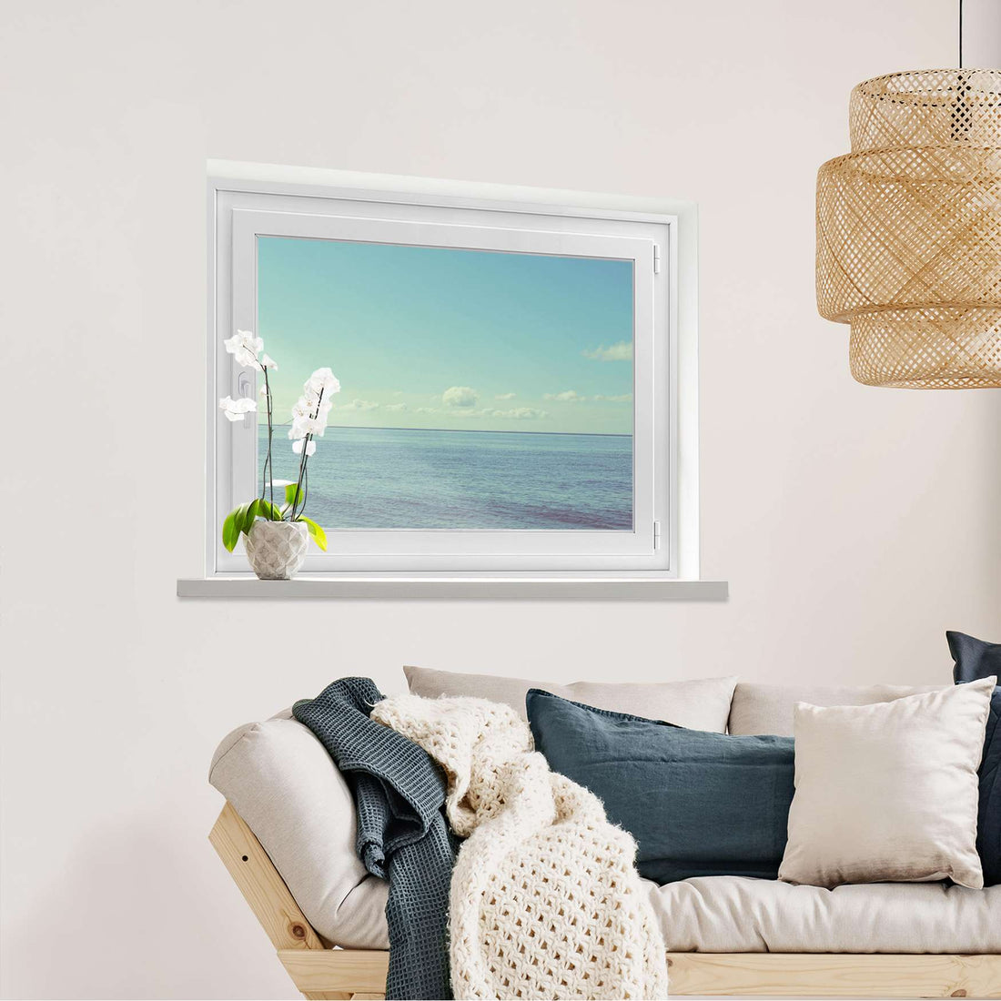 Fensterfolie [quer] Mehr Meer  - Wohnzimmer100cm x 70cm