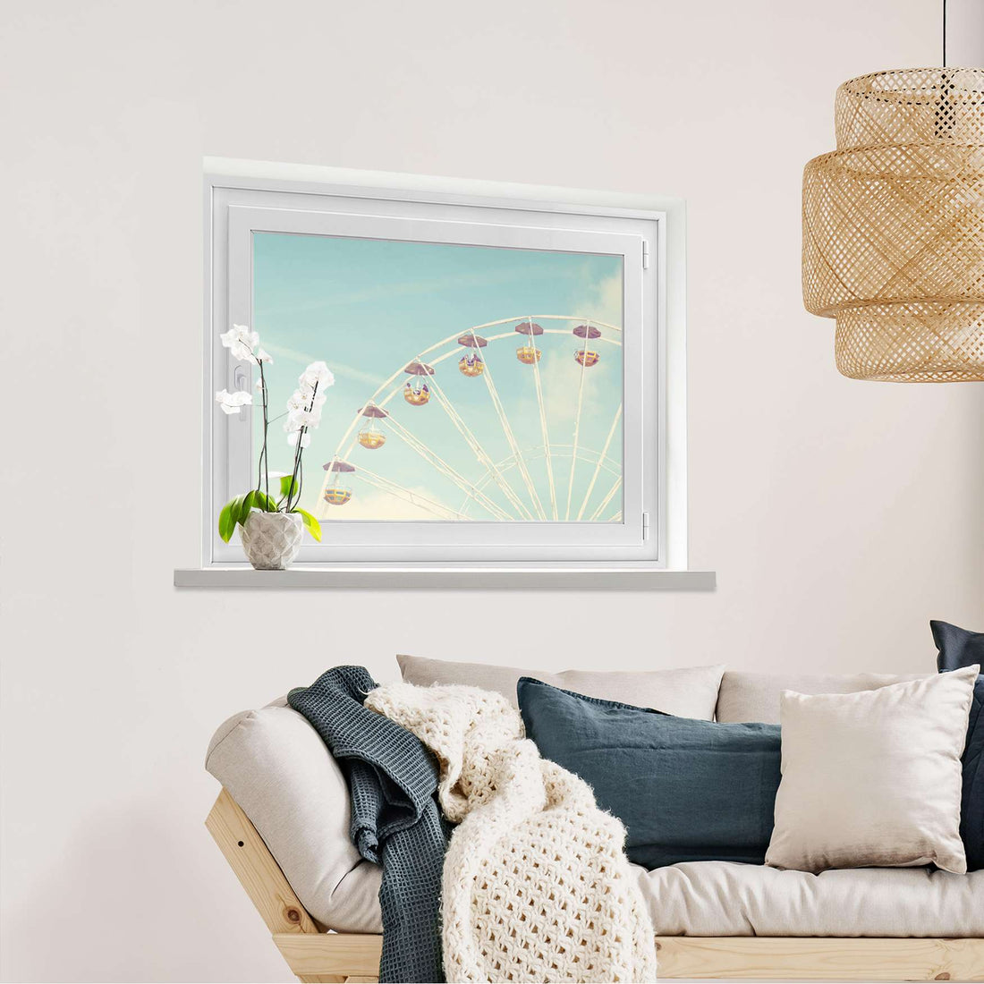 Fensterfolie [quer] Merry go round  - Wohnzimmer100cm x 70cm